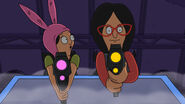 Louise and her mom playing laser tag. ("Mother Daughter Laser Razor")