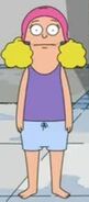Millie in her swimsuit. ("The Silence of the Louise")