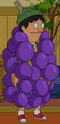 Gene as handsome grapes for Halloween. ("The Wolf of Wharf Street")