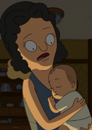 Alice holding Lily. ("Radio No You Didn't")