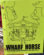 Calvin on the script cover of "Wharf Horse."