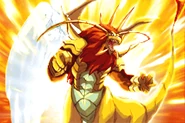 The screen showing Ryu's transformation into Agni in the GBA version of Breath of Fire.