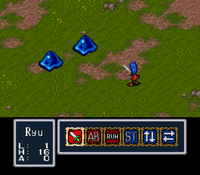 Ryu in a battle against two slimes.