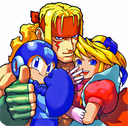 Child Nana from Breath of Fire III With Mega Man aka: Rockman (left) and Alex from Street Fighter III (middle)