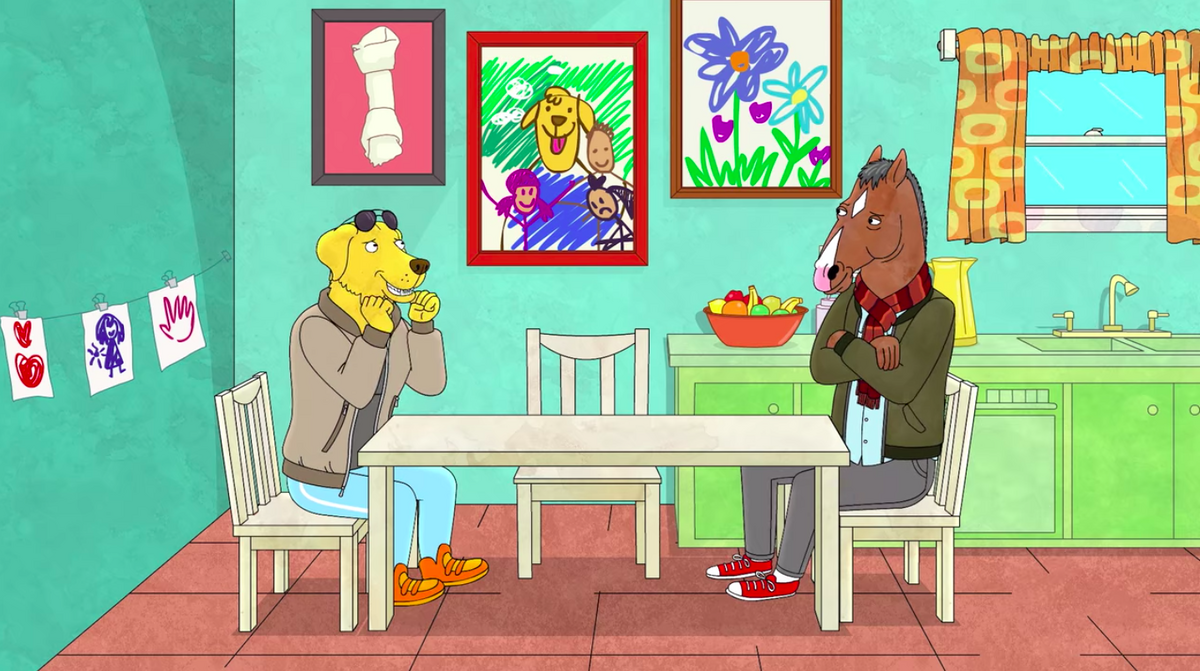 Bojack Horseman (Netflix) - Mr. Peanutbutter (52) and his girlfriend Pickles  (28) have the same age gap as me and my boyfriend (24 years) :  r/AgeGapRelationship