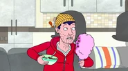 Todd eats breakfast