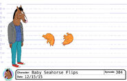 Baby seahorse flips model sheet