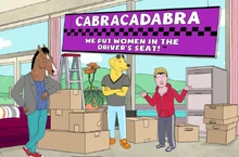 Cabracadabra being set up in  living room