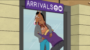 S6E07 BoJack Hollyhock hug