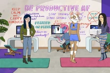 Yoga station at Girl Croosh