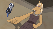 Beatrice forcing BoJack to sing the Lollipop Song at her supper club.