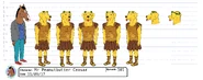 Mr. Peanutbutter in Caesar Costume Model Sheet