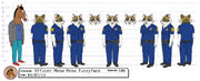 Officer MeowMeow Fuzzyface model sheet 2