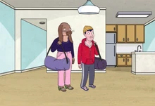 and  in their empty apartment.