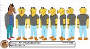 Mr Peanutbutter model sheet