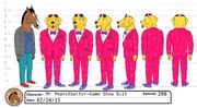 Mr Peanutbutter’s game show suit model sheet