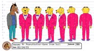 Mr Peanutbutter’s game show suit model sheet