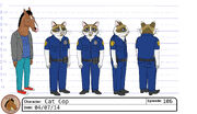 Officer MeowMeow Fuzzyface model sheet 1