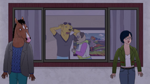 BOJACK HORSEMAN, from left: Mr. Peanut Butter (voice Paul F. Tomkins),  Pickles Aplenty (voice: Amy Sedaris) in 'Surprise', (Season 6, Part 1,  Episode 604, aired October 25, 2019), ph: ©Netflix / Courtesy Everett  Collection Stock Photo - Alamy