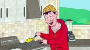 Todd making scrambled eggs