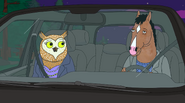 BoJack and Wanda driving home from Mr. Peanutbutter's party