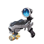 The Gun del Sol with the Frost I Lens,the Quad Battery, the Swordmaster Frame, and the Rising Sun Grenade