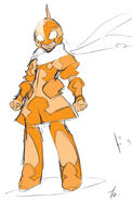 Concept art of Django's Sol TRC, seemingly inspired by Kamen Rider