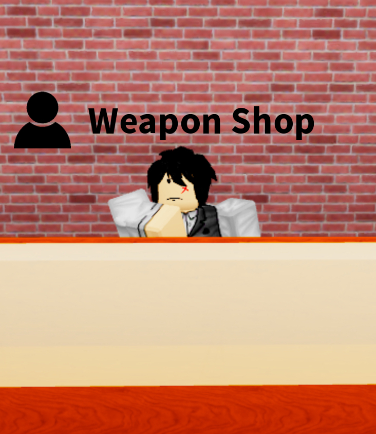 Weapon Shopkeeper Boku No Roblox Remastered Wiki Fandom - weapon shop roblox