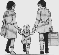 Mirai with his parents