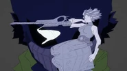 Deku fighting Lady Nagant in in Season 8's "I" ending.