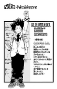 Izuku's manga profile.