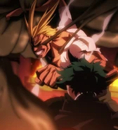 All Might saves Izuku.