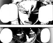 Dabi taunts Hawks for believing in his words.