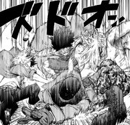 Compress pinned down by the Bakugo Rescue Squad.