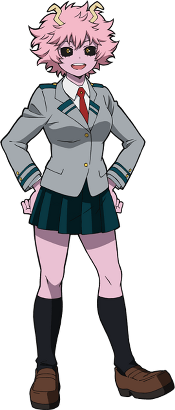 My hero academia character with long white and pink hair, feminine boy,  energy powers, from the tv show