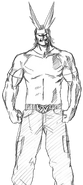 Toshinori Yagi Hero Costume Sketch