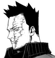 La cicatrice de Endeavor après son combats contre Hood.