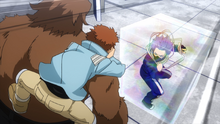 Kosei captures Hitoshi with Air Prison