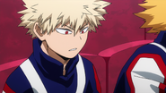 Katsuki surprised by the outcome of Izuku vs. Shoto.