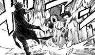 Dabi attacked by a mysterious hooded figure.