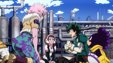 Izuku formulates a plan with his team