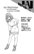 Setsuna's profile in Volume 22.