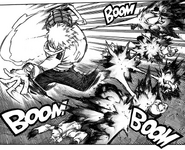 Katsuki Bakugo takes out the wannabe villains