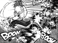 Katsuki Bakugo takes out the wannabe villains