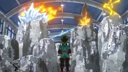 Izuku watches his classmates develop special moves.