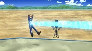 Yuga uses his Quirk in the Standing Long Jump.