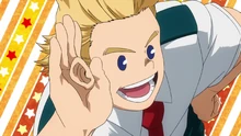 Mirio trying to tell a joke.