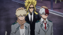 Toshinori congratulates Katsuki and Shoto