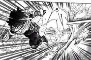 Izuku leaves the battlefield to head towards Tomura.