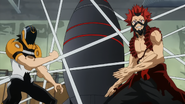 As villains, Hanta and Eijiro protect the weapon.